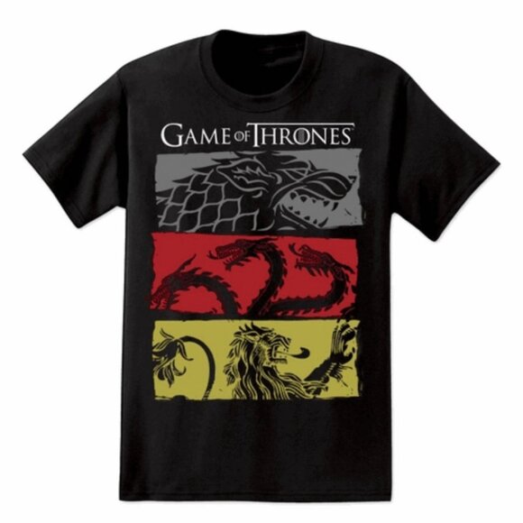 Game Of Thrones Black Short Sleeve Cotton Tee Size Small Crew Neck T-Shirt Top S - Picture 2 of 8
